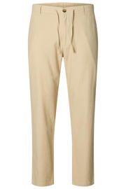 thumbnail: Selected BRODY slim tapered chino met linnen beige