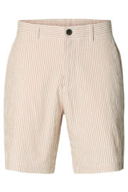 thumbnail: Selected SLHREGULAR-KARL regular waist gestreepte chino short seersucker roze