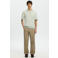 Selected relaxed polo gebreid lichtgroen