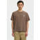 Selected regular T-shirt met backprint bruin