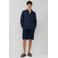 s.Oliver straight bermuda short met linnen donkerblauw