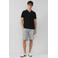 s.Oliver regular casual short met linnen met krijtstreep grijs