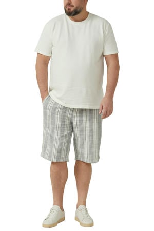 straight gestreepte casual short donkerblauw