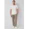 s.Oliver BLACK LABEL slim geruite chino met linnen donkerbruin