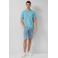 s.Oliver regular polo met ingebreid patroon blauw