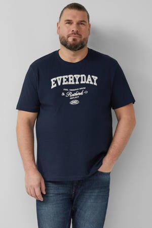 regular T-shirt donkerblauw
