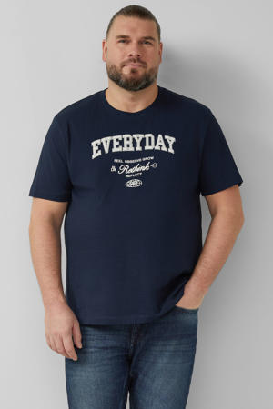 regular T-shirt donkerblauw