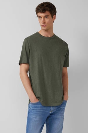 regular T-shirt donkergroen