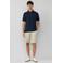 s.Oliver straight bermuda short met linnen beige
