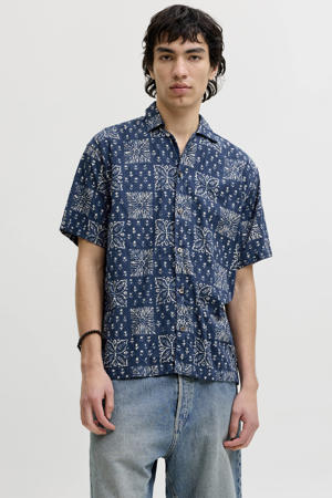 relaxed casual overhemd donkerblauw