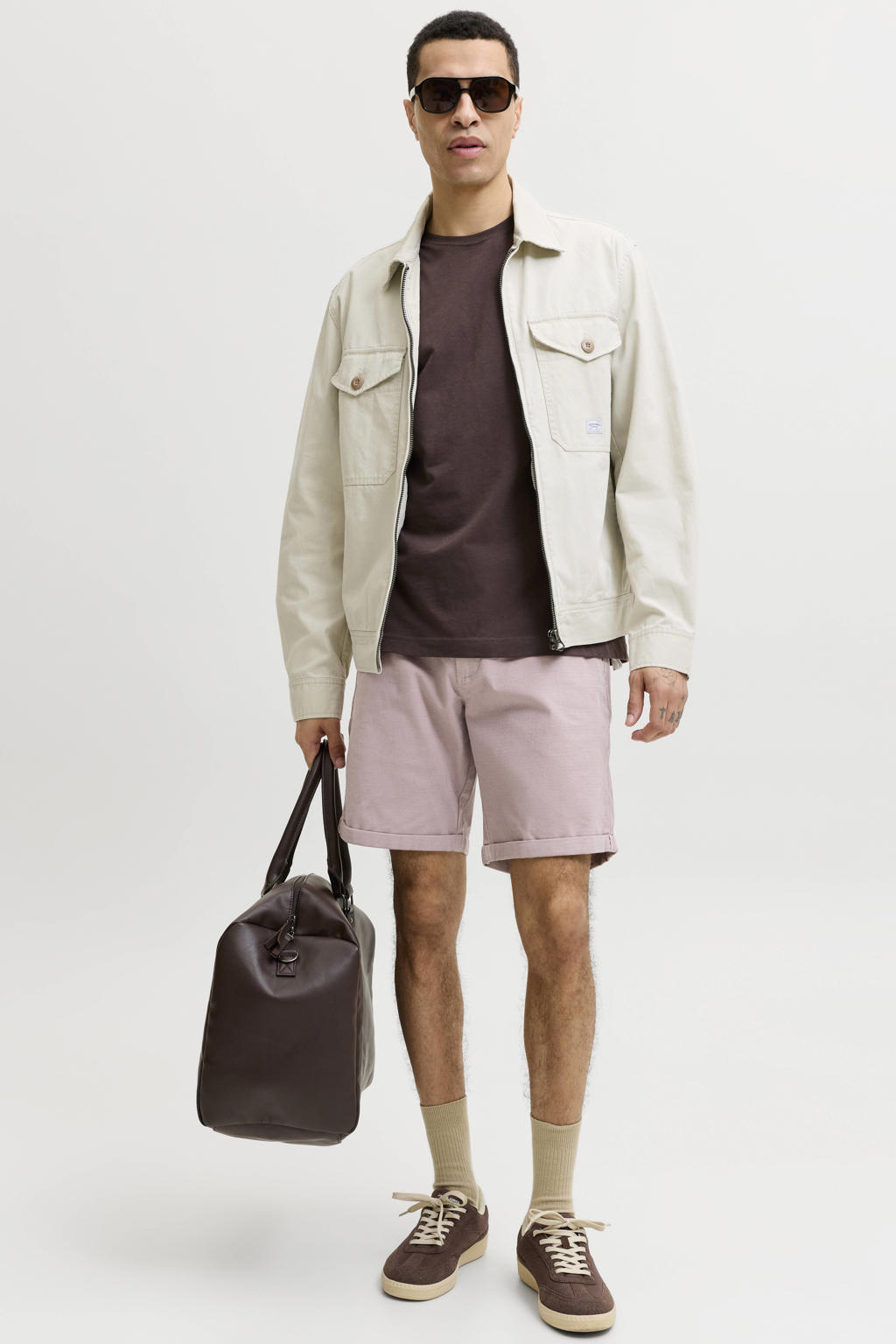 JACK & JONES PANTS STUDIO JPSTFURY regular chino short roze