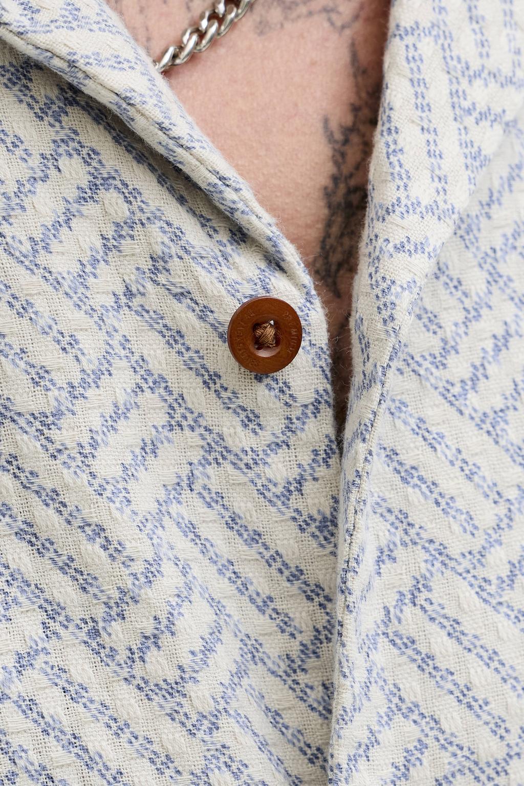 JACK & JONES PREMIUM relaxed casual overhemd lichtblauw