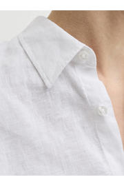 thumbnail: JACK & JONES PREMIUM relaxed casual overhemd met linnen wit