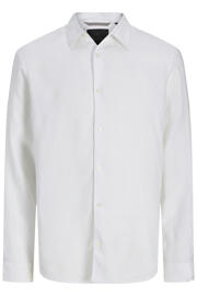 thumbnail: JACK & JONES PREMIUM relaxed casual overhemd met linnen wit