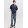 JACK & JONES PREMIUM relaxed casual overhemd donkerblauw