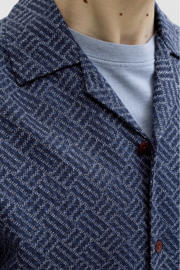 thumbnail: JACK & JONES PREMIUM relaxed casual overhemd donkerblauw
