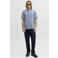 JACK & JONES PREMIUM regular gestreept casual overhemd met linnen blauw