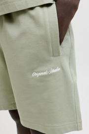 thumbnail: JACK & JONES ORIGINALS relaxed T-shirt en sweatshort lichtgroen - (set van 2)