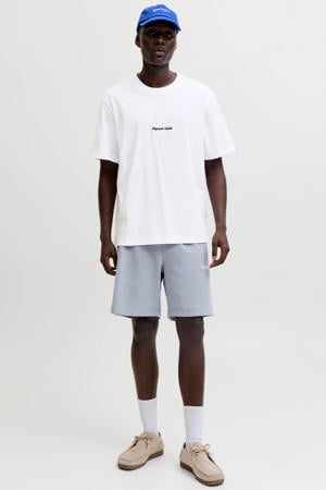 relaxed T-shirt en sweatshort wit - (set van 2)