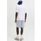 JACK & JONES ORIGINALS relaxed T-shirt en sweatshort wit - (set van 2)
