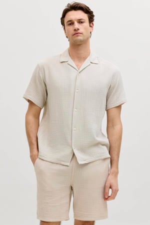 relaxed casual overhemd beige