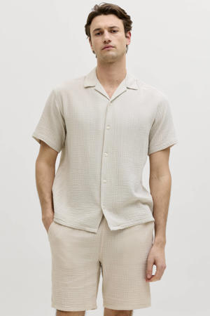 relaxed casual overhemd beige
