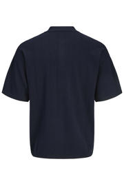 thumbnail: JJ REBEL relaxed polo gebreid donkerblauw