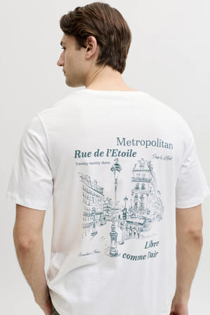 relaxed T-shirt met backprint wit