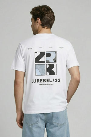 relaxed T-shirt met backprint wit