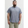 JACK & JONES PLUS SIZE regular casual overhemd met linnen blauw