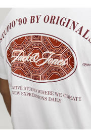 thumbnail: JACK & JONES PLUS SIZE regular T-shirt met backprint wit