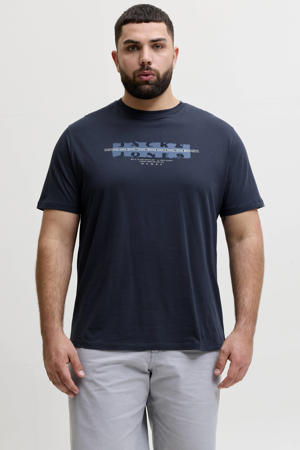 regular T-shirt donkerblauw