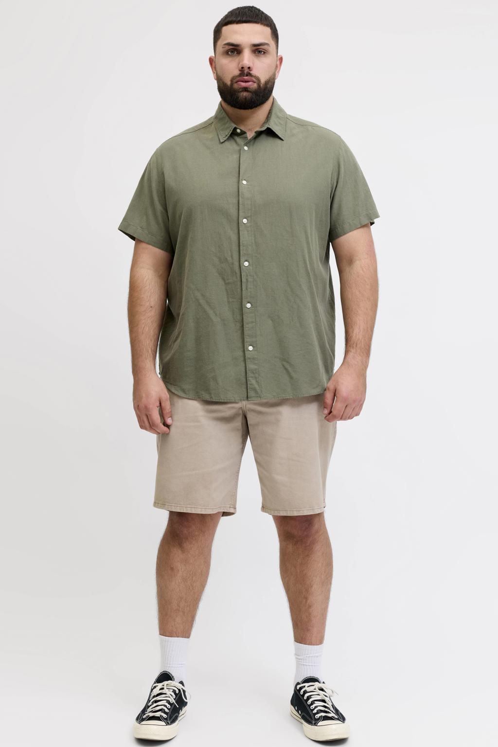 JACK & JONES PLUS SIZE JPSTTONY denim short beige