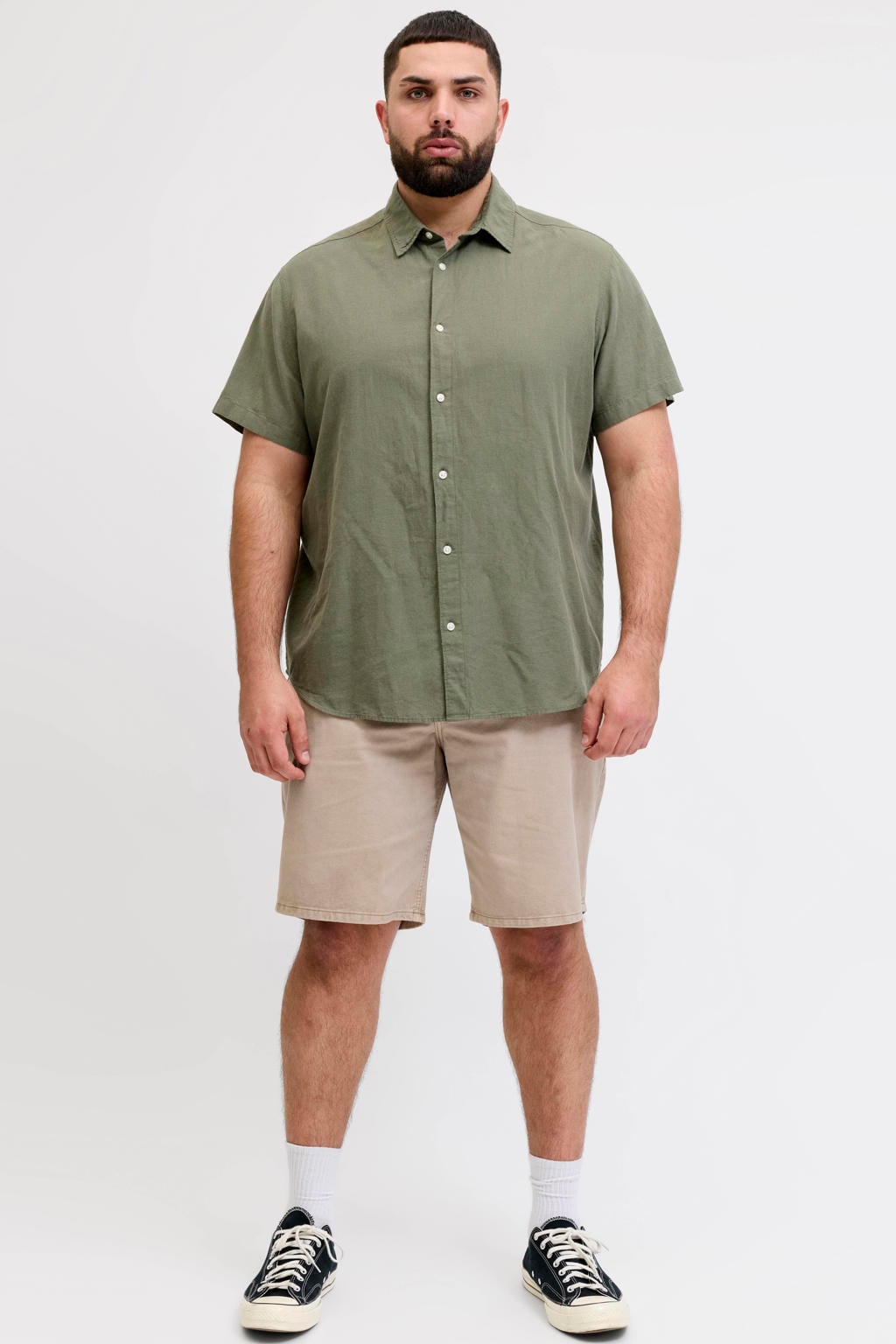 JACK & JONES PLUS SIZE JPSTTONY denim short beige