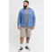 JACK & JONES PLUS SIZE regular T-shirt met backprint grijsblauw