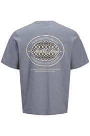 thumbnail: JACK & JONES PLUS SIZE regular T-shirt met backprint grijsblauw