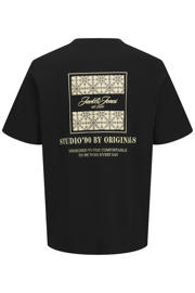 thumbnail: JACK & JONES PLUS SIZE regular T-shirt met backprint zwart