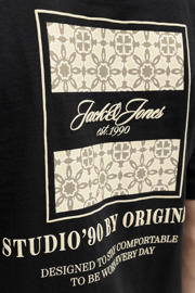 thumbnail: JACK & JONES PLUS SIZE regular T-shirt met backprint zwart