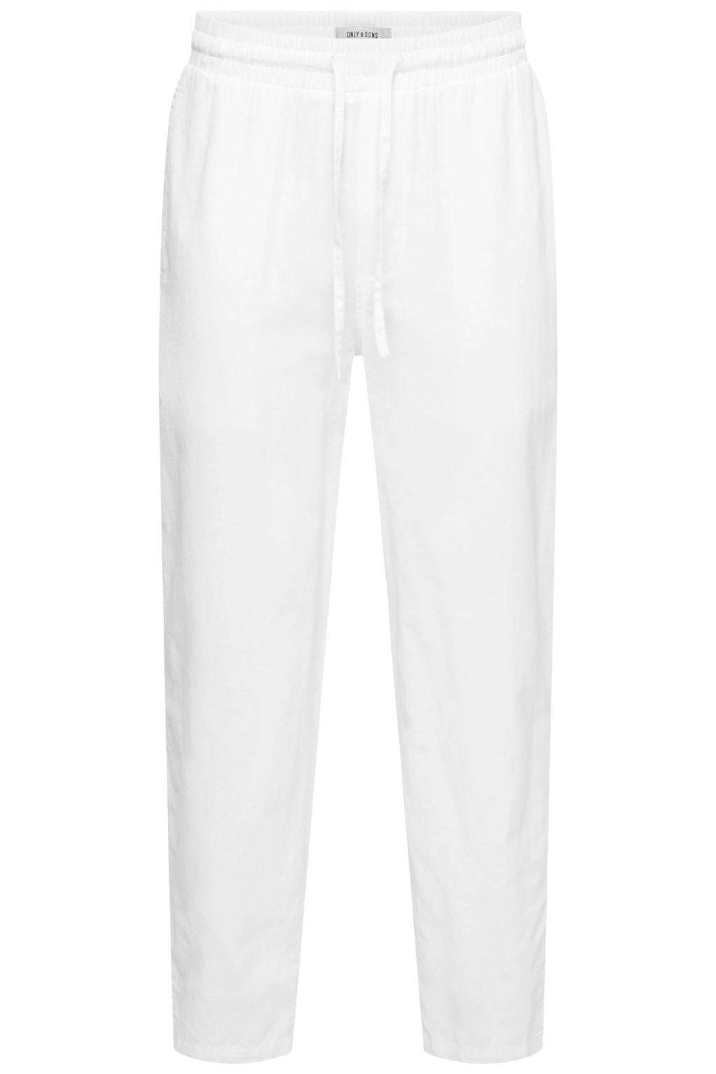 ONLY & SONS ONSCAIDEN regular casual broek met linnen wit