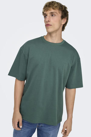 boxy T-shirt groen