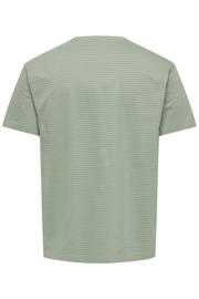 thumbnail: ONLY & SONS relaxed gestreept T-shirt groen
