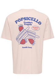 thumbnail: ONLY & SONS relaxed T-shirt met backprint roze