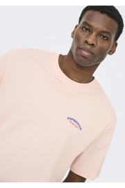 thumbnail: ONLY & SONS relaxed T-shirt met backprint roze