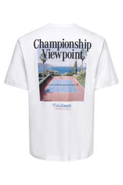 thumbnail: ONLY & SONS relaxed T-shirt met backprint wit