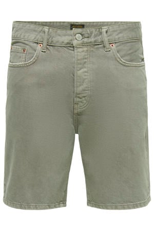 ONSEDGE denim straight short groen