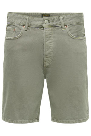 ONSEDGE denim straight short groen