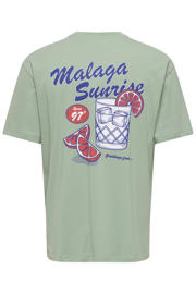 thumbnail: ONLY & SONS relaxed T-shirt met backprint groen