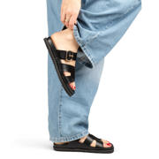 thumbnail: POSH by Poelman imitatieleren slippers - zwart