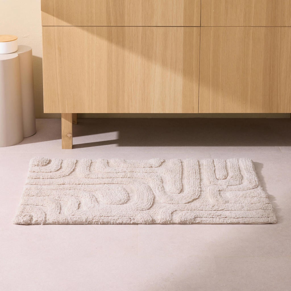 NOUS Living badmat zand rechthoek (90x60 cm)