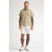Petrol Industries regular fit overhemd met linnen - licht beige